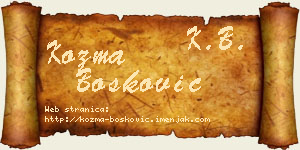 Kozma Bošković vizit kartica